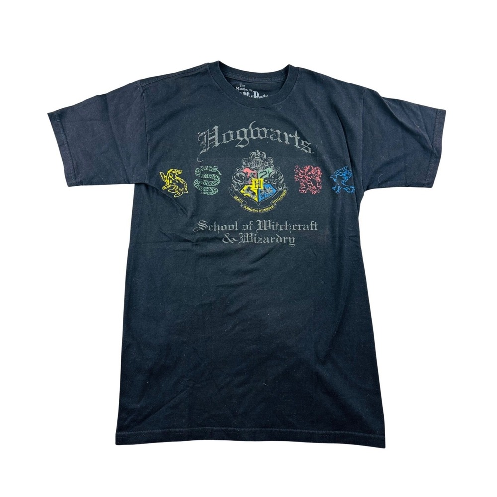 Warner Bros Studio Tour Hogwarts T-Shirt Unisex S Black Cotton Harry Potter